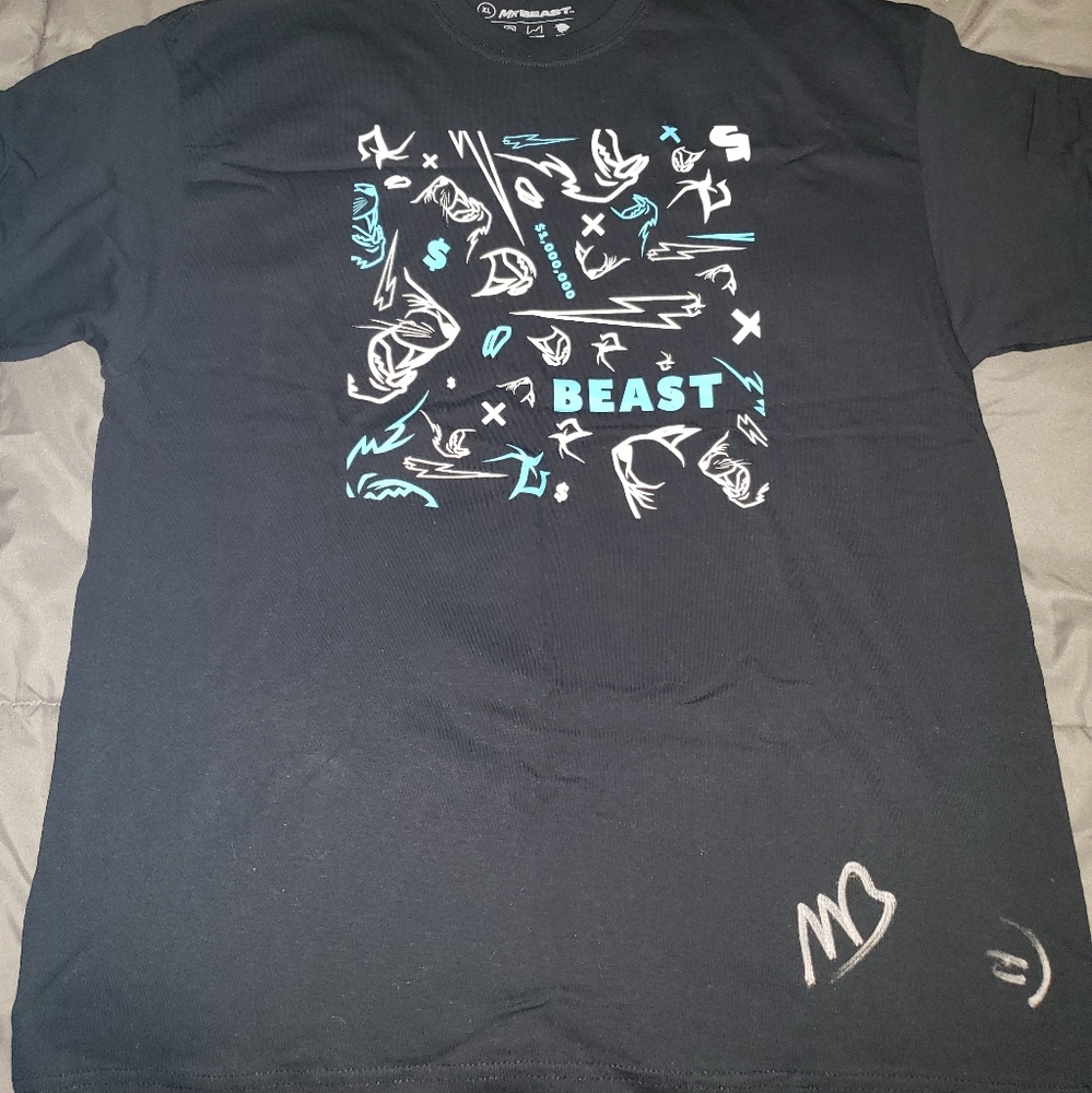 Mr.Beast live 24hr signed shirt